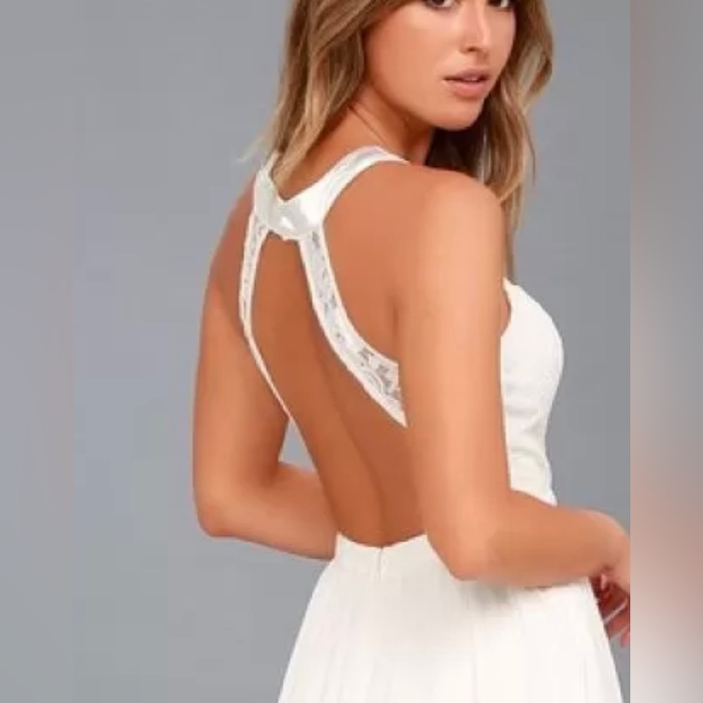 Lulus white lace dress size XL